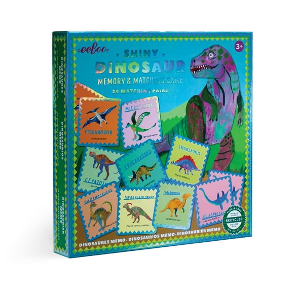eeBoo: Shiny Dinosaur Memory and Matching Game, Developmental and Educational, Sharpens Recognition, Concentration and Memory, Perfect for Ages 3 and up