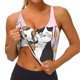 thumbnail image 3 of Balery Cute Cats Sujetadores deportivos con espalda cruzada para mujer, acolchados, sin costuras, de alto impacto, ideales para yoga, gimnasio, entrenamiento y fitness.-Small, 3 of 8