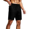 thumbnail image 2 of ZOYOEN Mens Mesh Athletic Shorts with Pockets- Drawstring Relaxed Fit Elastic Waist Quick Dry Workout Running Shorts Black Size 2XL, 2 of 7