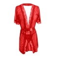 thumbnail image 2 of Gibobby Ropa interior mujer sexy Conjunto de Lencería Sexy para Mujer Ropa Interior de Encaje Interior con Cuello V Ropa de Dormir(Rojo, M), 2 of 4