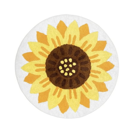 UPC: 0846480074380 | Yellow and White Sunflower 2 5 x 3 Area Rug by Sweet Jojo Designs