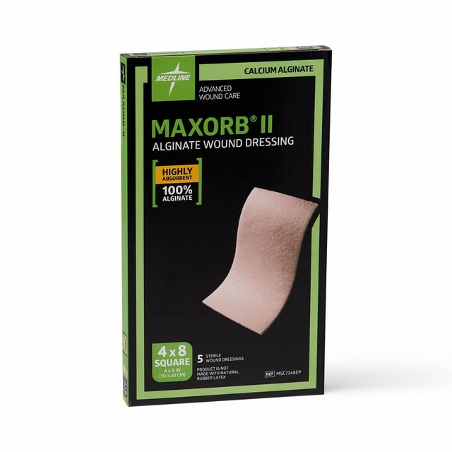 Medline Maxorb® II Alginate Wound Dressings, Highly Absorbent Sterile