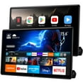 thumbnail image 1 of Seventour Monitor de reposacabezas de 15,6 pulgadas Sistema de entretenimiento trasero de TV portátil para automóvil para asiento trasero 4G + 64G (2 * PC), 1 of 5