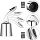 thumbnail image 5 of BEMS-Pack de 2 tapones para botellas de vino de acero inoxidable reutilizables plateados, 5 of 5
