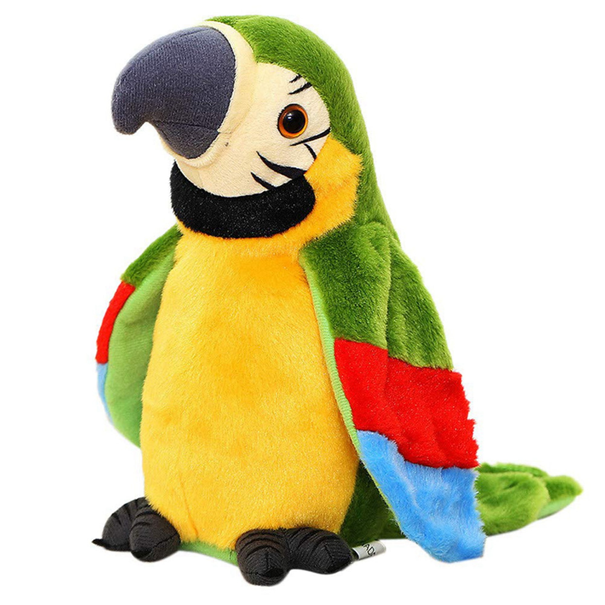 Electric Talking Parrot Plush Toy Speaking Record Repeats Waving Wings Toy 