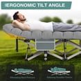 thumbnail image 2 of Seeutek Folding Camping Cot for Adults, 75"x28" Sleeping Bed with Mattress 1200D Double Layer Oxford Outdoor Cots w/ Carry Bag for Camping Home Office Nap Beach Travel, 2 of 6