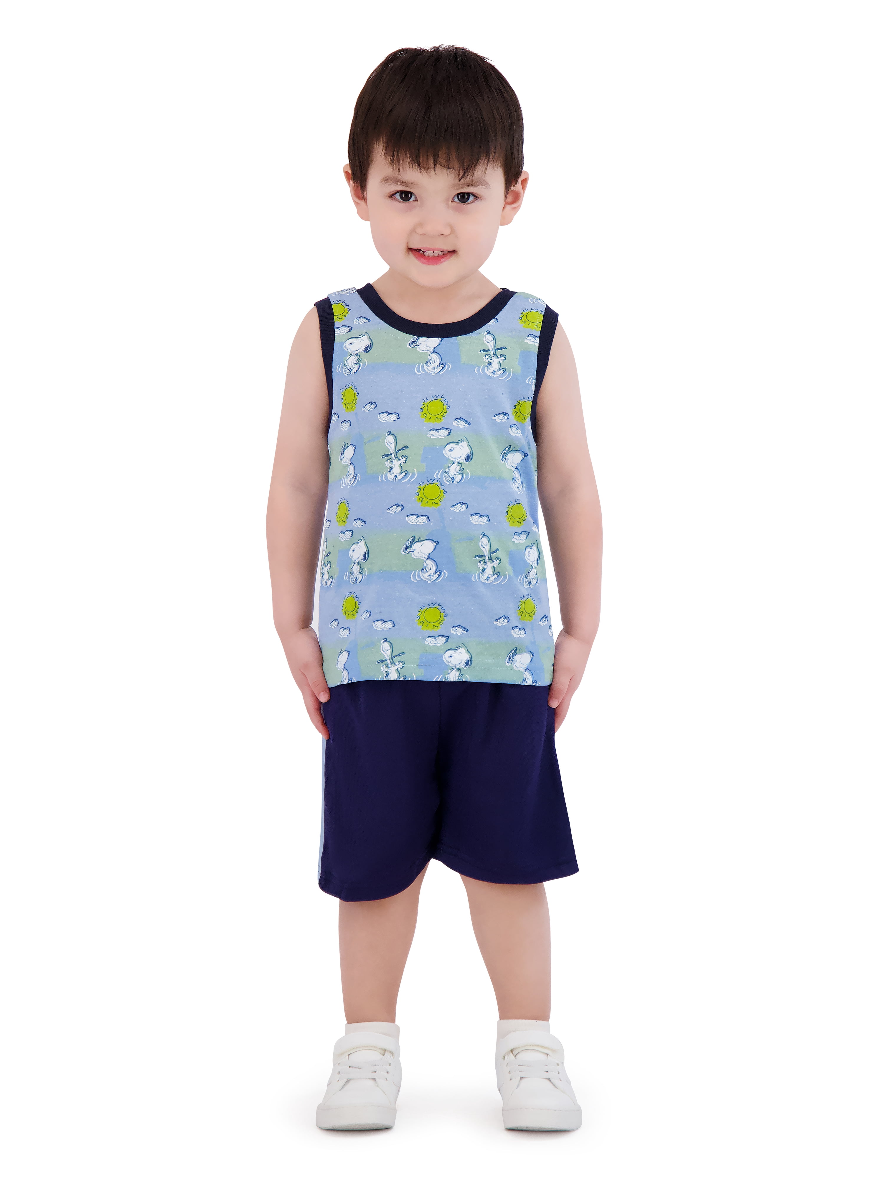 Snoopy Toddler Boy 3 Piece Short Set, Size 2T-4T