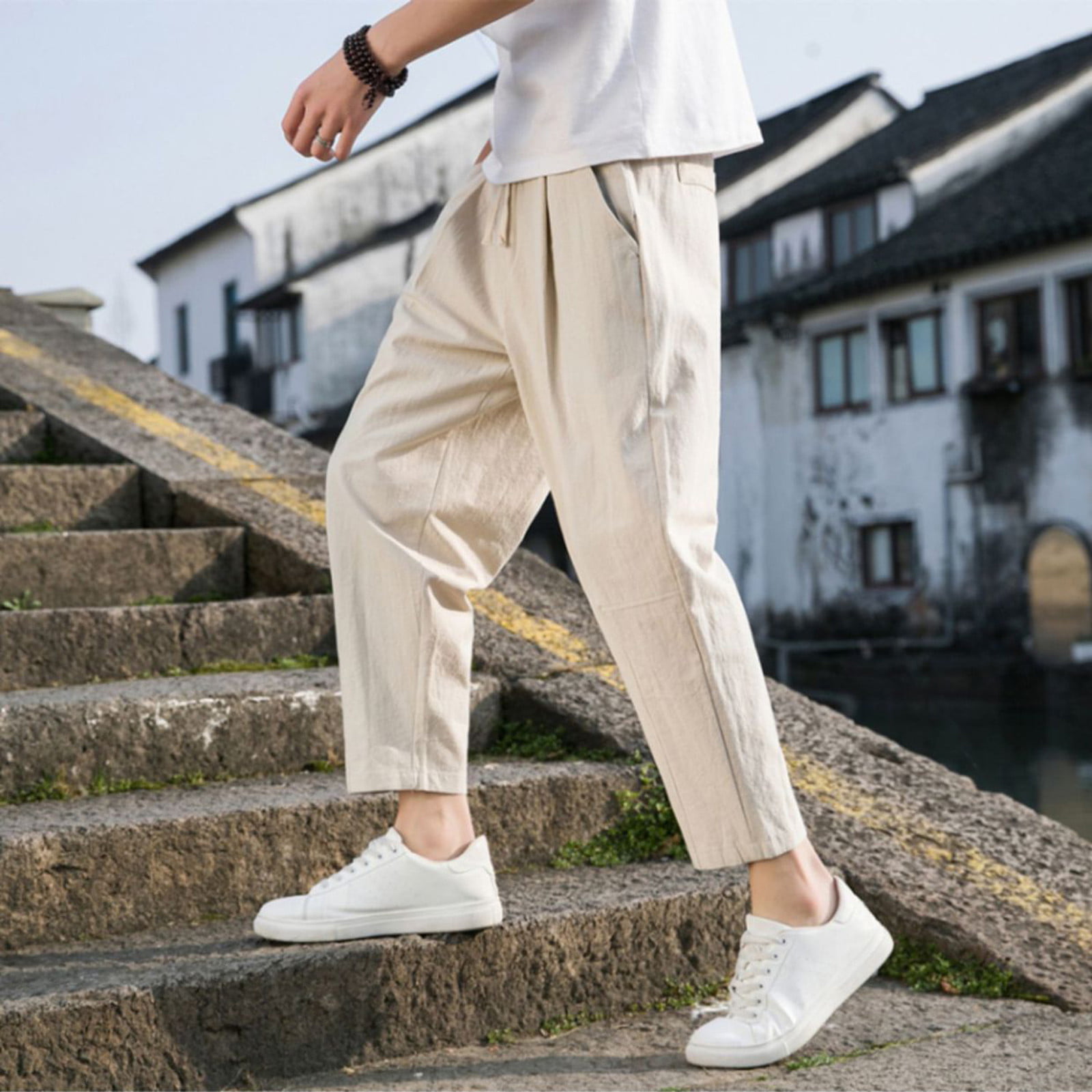 Beige Linen Pants - Linen Pants Woman | Urbankissed
