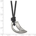 thumbnail image 3 of Collier à Griffes en Acier Inoxydable Poli et Brossé Noir Plaqué IP 20 Po, 3 of 3