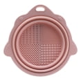 thumbnail image 1 of Collapsible Makeup Brush Cleaning Bowl with Deep Design, Silicone Tool for Powder Puffs and Beauty Brushes, Splash-Proof and Foldable for Compact Storage, 1 of 9
