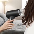 thumbnail image 2 of TOOYFUL Portable Hair Dryer Hair Care Dryer Practical Quick Dry Low Noise Hairdryer Blow Dryer for Women Men Dorm Hotel Home Black, 2 of 9