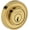 Lifetime Polished Brass, variant on Baldwin Sc.Rrd Recessed Round Solid Brass Single Cylinder Keyed Entry Deadbolt From The