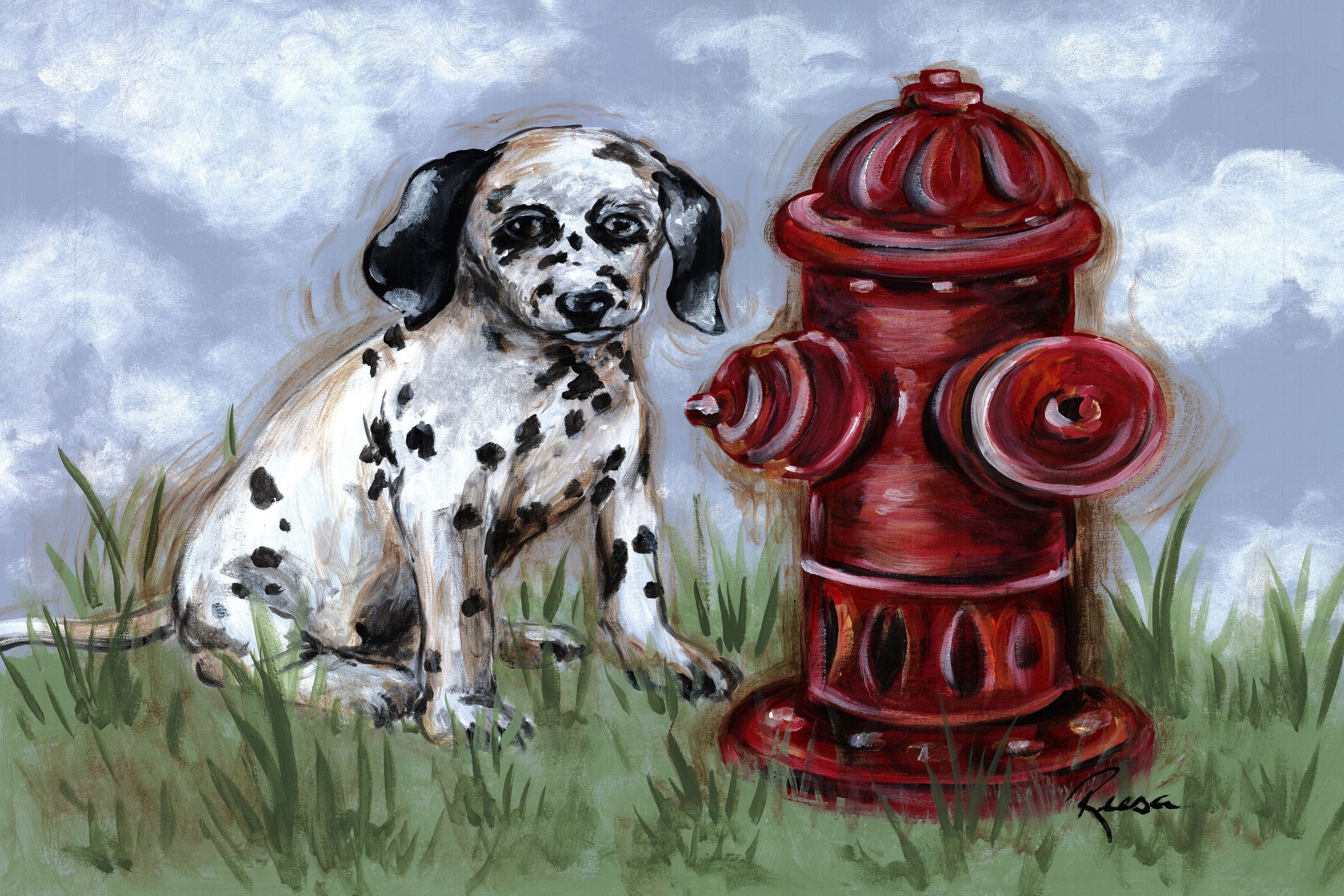 "Spot" Painting Print on Wrapped Canvas