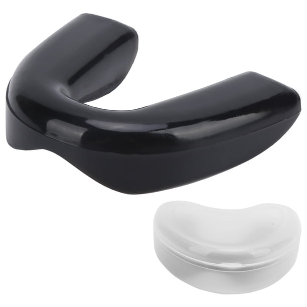 Protector bucal de silicona portátil para adultos, protector de dientes deportivo con caja