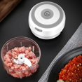thumbnail image 4 of Mini picadora de ajo eléctrica, procesador de alimentos portátil, picadora de verduras, picadora de cebolla, picadora de carne inalámbrica con carga USB para verduras, pimientos, cebollas, 4 of 5