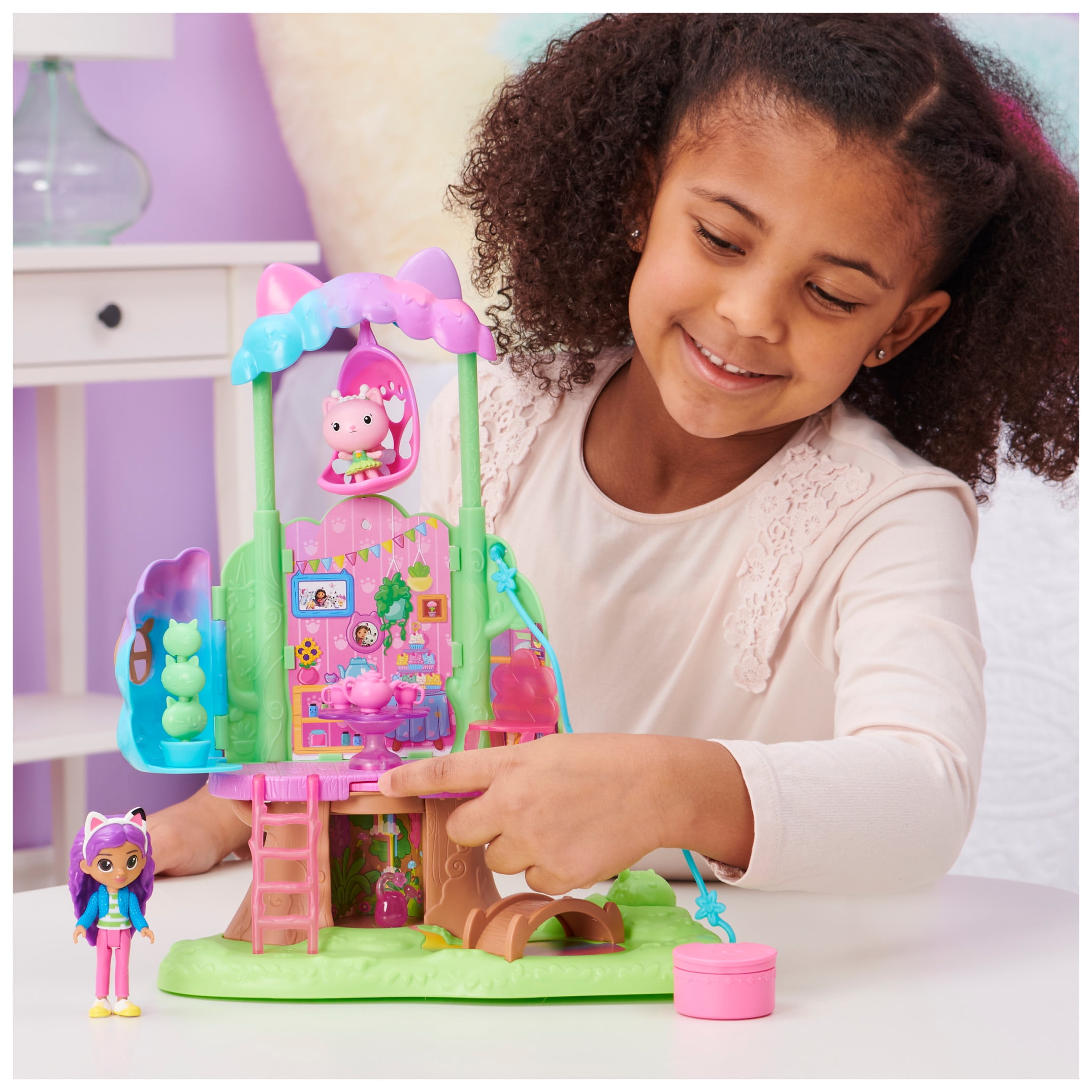 Gabby’s Dollhouse, Transforming Garden Treehouse Set with 2 Figures