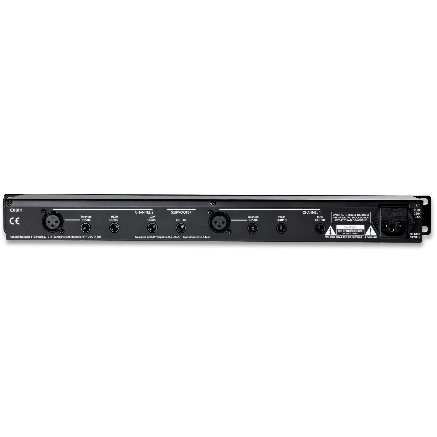 ART CX311 2-Way Crossover with Subwoofer Out Bundle with XLR & TRS Cables