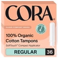 thumbnail image 1 of Aplicador orgánico Tampons Cora de absorción regular x36, 1 of 9