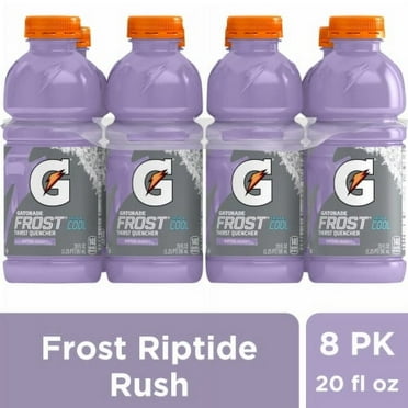 Pack of 2 - Gatorade Frost Purple Riptide Rush Sports Drink Multipack Bottles 8 bottles / 20 fl oz