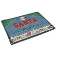 thumbnail image 2 of MKHERT Vintage Rusty Metal Sign Santa is Coming to Town Doormat Rug Home Decor Floor Mat Bath Mat 30x18 inch, 2 of 3