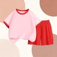 thumbnail image 5 of LEKWK 2-Piece Summer Short Set for Little Boys Contrast Ringer Tee Elastic Waist Shorts Casual Outfit Soft Cotton Playwear Daily Sporty Simple, 5 of 7