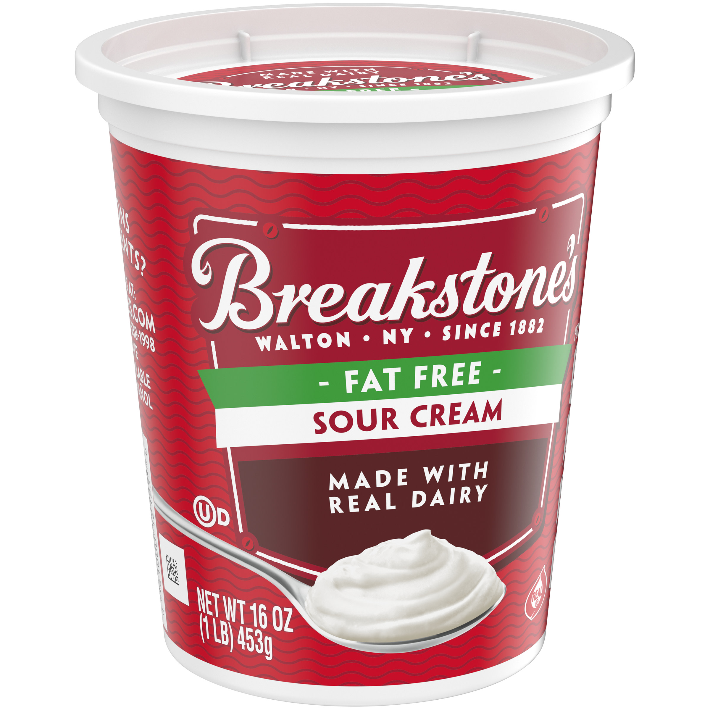 Breakstone's Fat Free Sour Cream, 16 oz Tub - Walmart.com