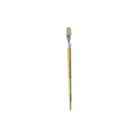 Pro Art Brush White Bristle Flat #12