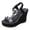 Black, variant on Rokment Sparkling Rhinestones Butterfly Wedge Dressy Sandals for Women Bride Wedding Glitter Fashion Casual Platform Slingback Dress Summer Shoes with Extra Chunky Heeled Black Size 6