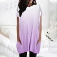 thumbnail image 4 of Pimfylm Oversized Tshirts for Women, Women V Neck T Shirts Casual Summer Tops Fit Tunics Tees Loose(Purple,XXL), 4 of 5