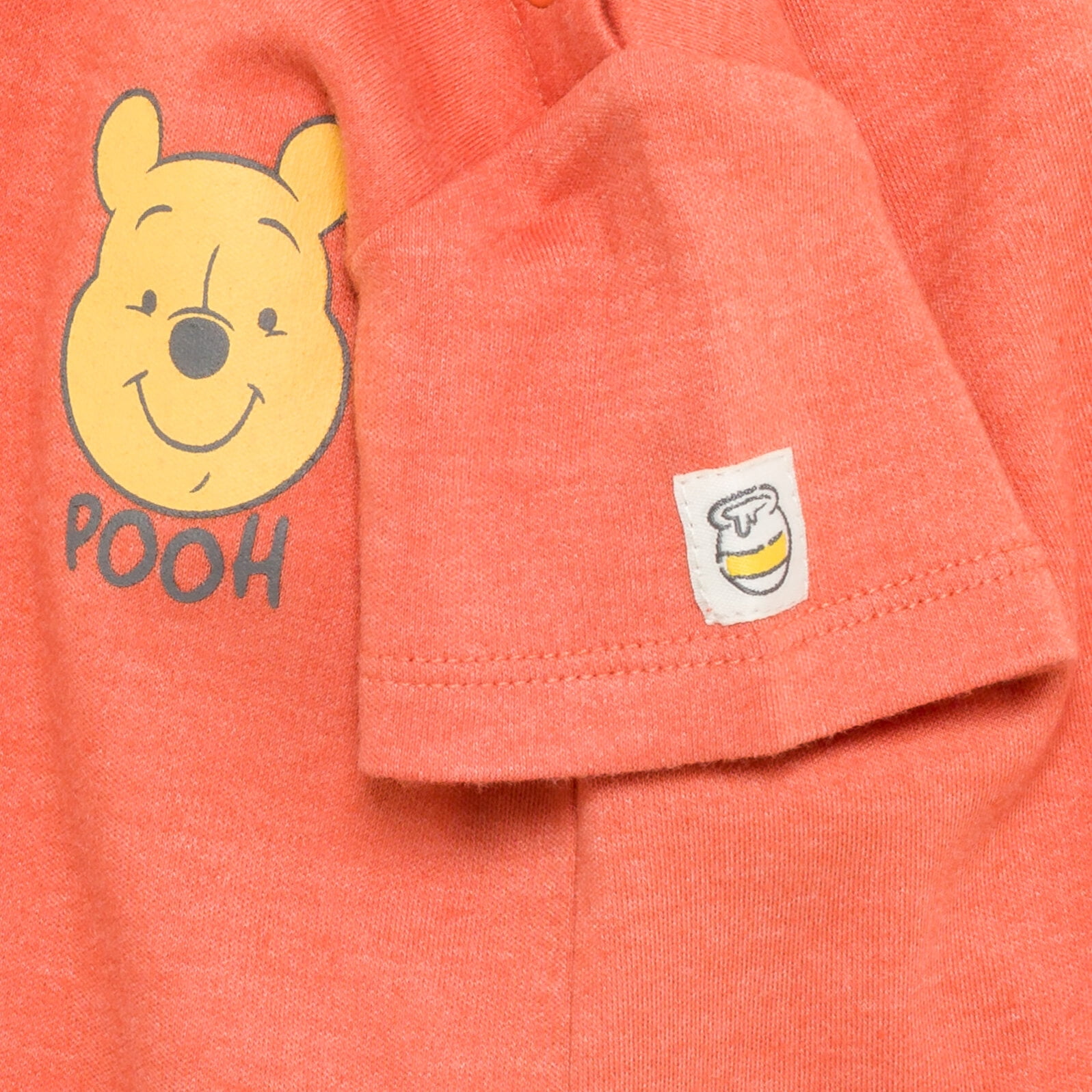 Disney Winnie the Pooh Baby Boys' Shortall and T-Shirt Set with Hat Rust Tusk