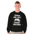 thumbnail image 5 of Rhinos Are Just Chubby Unicorns Sweatshirt for Men or Women Brisco Brands L, 5 of 6