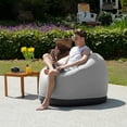 thumbnail image 4 of Jaxx Palmetto Large Round Outdoor Bean Bag Club Chair - Sunbrella Indigo, 4 of 5