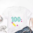 thumbnail image 5 of Tittly T Shirts for Women Spring Tops for Women 100 Days Of School Shirt Women Teacher Tshirts Happy 100th Days Shirt Celebration Appreciation Graphic Tees Tshirts Shirts White XXL, 5 of 5