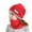 Red, variant on AWZXDE Winter Hats For Kids Hat And Neck Warmer Cozy Scarf Combo For Boys Girls Toddler Cold Weather Pink
