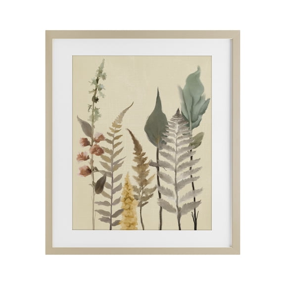 Stupell Industries Eclectic Fall Botanicals Forest Ferns Birch Framed Print Under Glass, 13 x 16, by Elizabeth Medley