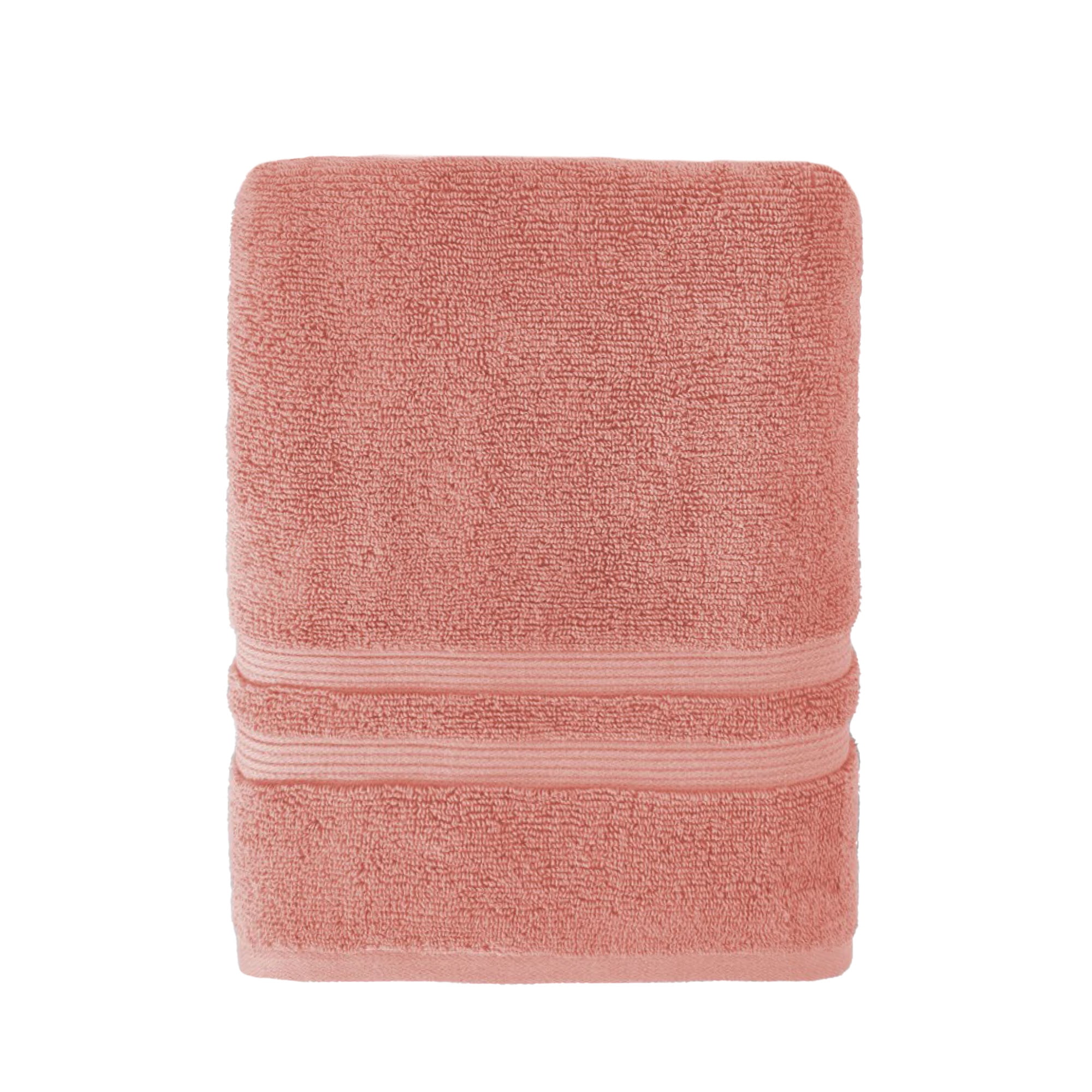 (4 pack) Mainstays Performance Cotton Bath Towel, 54 in x 30 in, Terra Cotta