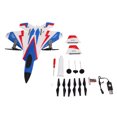 thumbnail image 2 of Avión teledirigido modelo de avión RC 2,4 GHz, planeador artesanal de combate, azul y blanco, para regalo, juguetes para niños, batería única, 2 of 10
