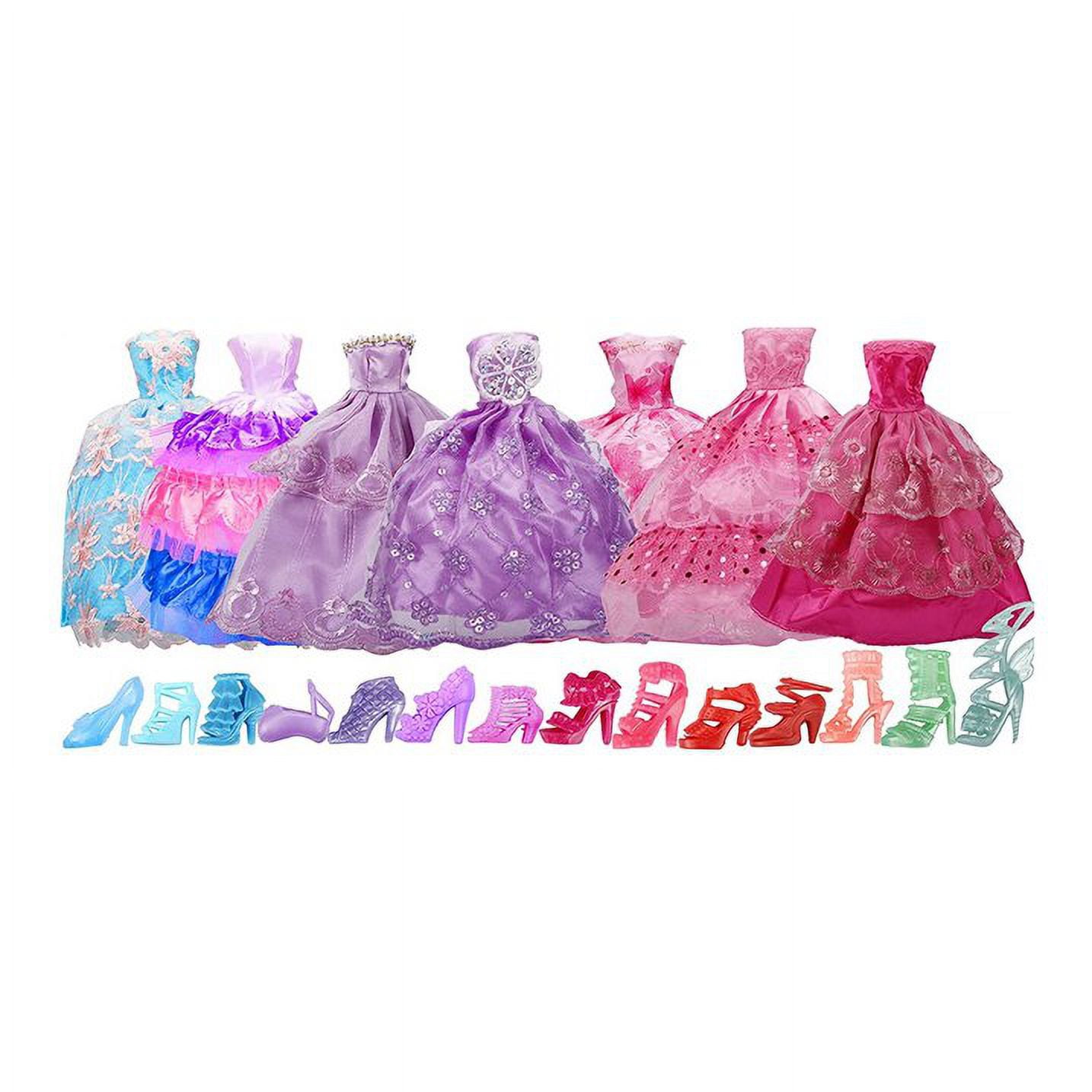 ZOUYUE 35 Pcs Doll Clothes Set, Includes Gowns, Dresses, Skirts