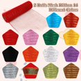 thumbnail image 3 of 2 Rolls Red Mesh Ribbon, Christmas Deco Mesh 10 Inch x 30 Feet Each Roll, Metallic Red with Foil Ribbon for Christmas Tree Decorations Halloween Party Decor Crafts Wreaths,Rojo, 3 of 7