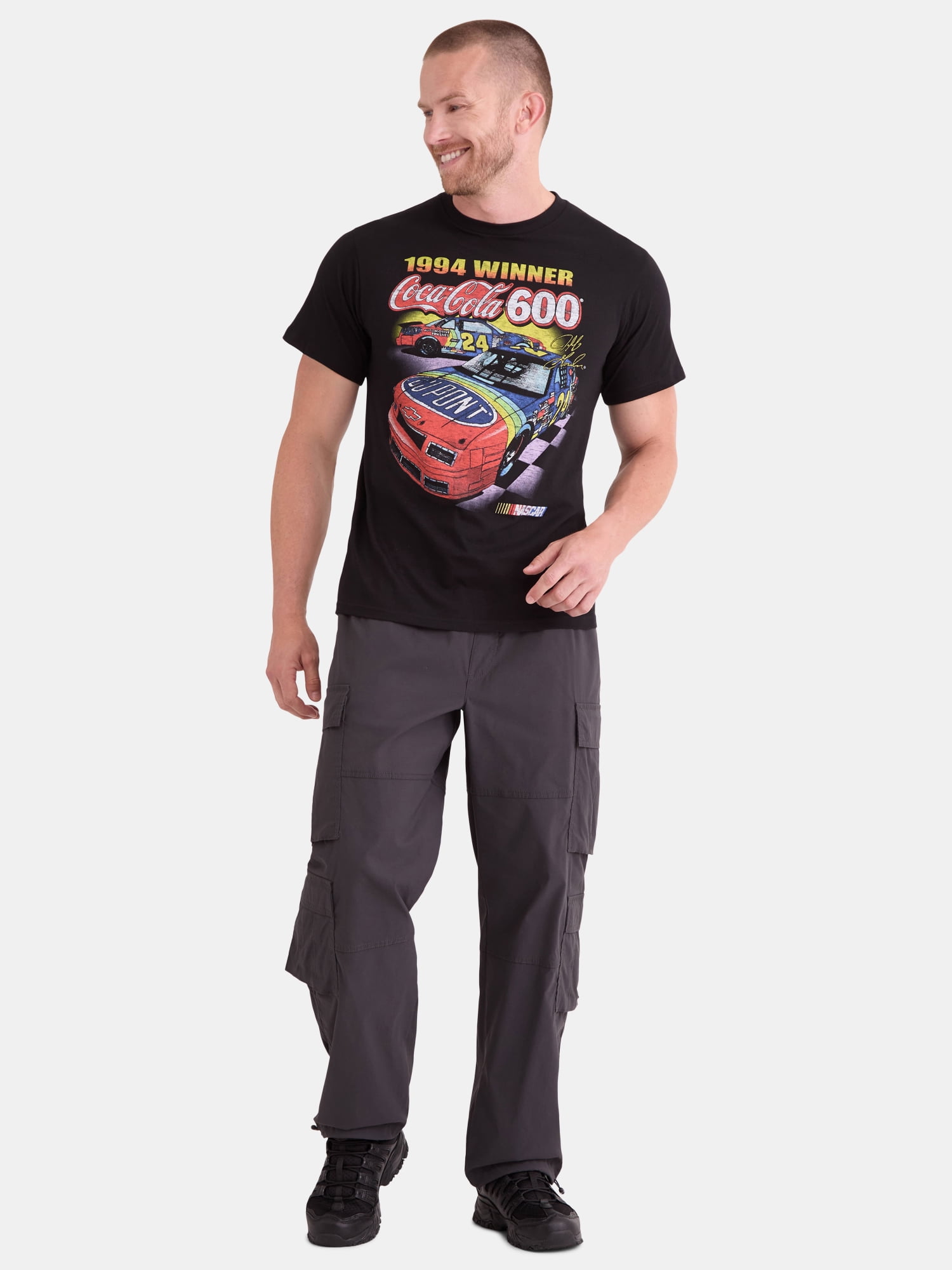 NASCAR Men's and Big Men's Coca-Cola 600 Cotton Graphic Tee with Short Sleeves Sizes S-3XL