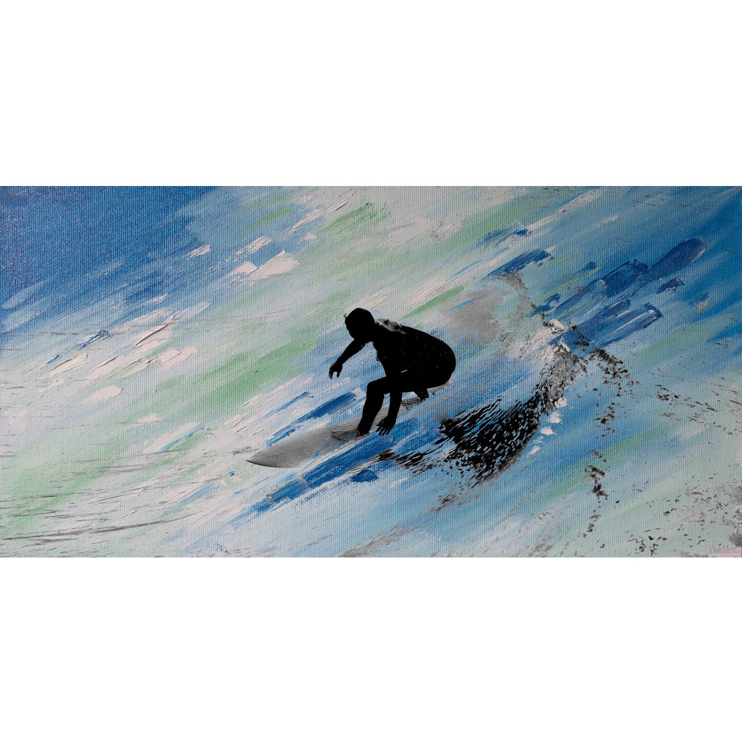 "Downhill Swish" Painting Print on Wrapped Canvas