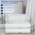 thumbnail image 2 of Casa Lino Juego De 4 Toallas De Baño Blancas (54"" X 27") - Juego De Toallas De Baño Grandes - Toallas 100% Algodón Para Baño - Paquete Múltiple De Toallas De Baño Altamente Absorbentes Y De Secado Rá, 2 of 5