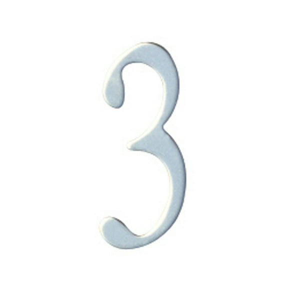 Outdoor Decorative 2 inch Stainless Steel Self Adhesive Address Number - Number: 3