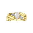 thumbnail image 1 of RYLOS Bagues pour Femmes Bague Aile d'Ange en Or Jaune 14K Pierre de Naissance Pierre Précieuse 7X5MM et Diamants Opale d'Octobre Bijoux pour Femmes Bagues en Or pour Femmes Taille 5, 1 of 6