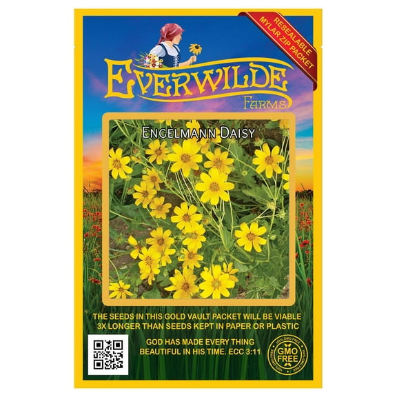 Everwilde Farms - 400 Engelmann Daisy Native Wildflower Seeds - Gold Vault Jumbo Bulk Seed Packet