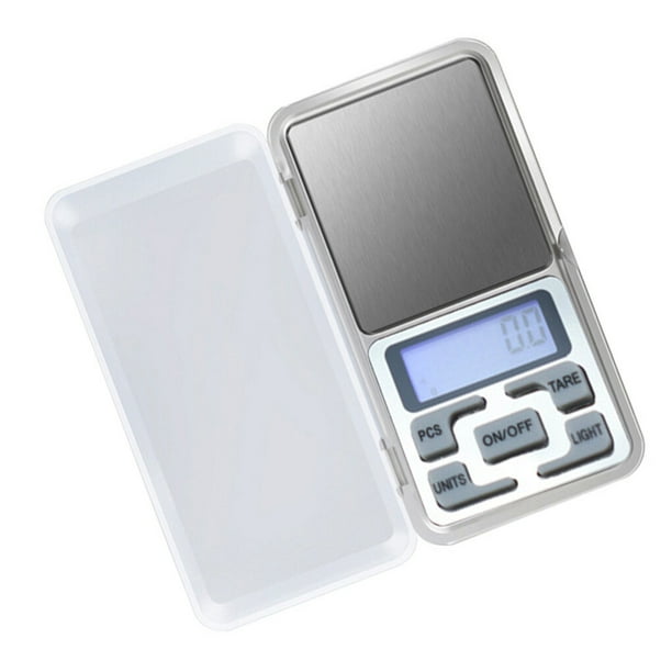 Matsuzay Mini báscula Digital 100/200/500g 0,01/0,1g bolsillo eléctrico con retroiluminación de alta precisión para joyería peso en gramos Almacenamiento y organización del hogar Inglés 500g/0.01g