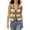 #0041-Green, variant on Womens Tops V Neck Sleeveless Cropped Knit Vest Striped Hollow Out Tie Front Plain Sleeveless Tops for Women Cropped Relaxed Fit Boho Daily Wear Breathable Boho Tops for Women