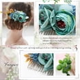 thumbnail image 4 of Boda novia peine pelo peine hoja floral clip tocado, fiesta de graduación chica Halloween Navidad festival, tamaño múltiple, 4 of 5