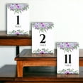 thumbnail image 3 of Purple Flower Design Table Number Cards Double Sided Party Table Numbers for Reception Baby Shower Anniversary Birthday Bridal Party 4x6 50 Pcs, 3 of 3