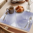 thumbnail image 3 of Purple Marble Placemats Set of 6 Modern Minimalism Abstract Aesthetic Art Place Mats Indoor Wipeable Table Mats Washable Cloth Dining Table Placemats for Kitchen Holiday Party Home Decor 13x19 Inch, 3 of 9